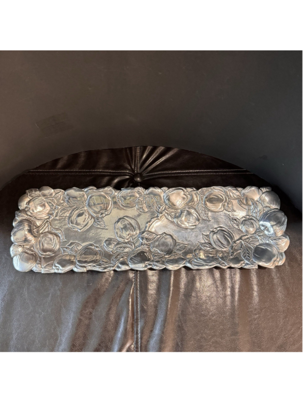 Vintage 1993 Arthur Court Aluminum Oblong Apple Fruit 10-730 Serving Tray